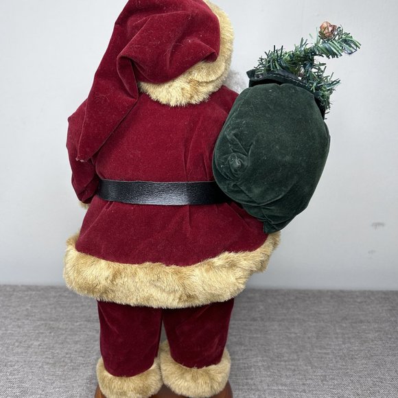Christmas Santa Claus 15" Tall Figure Carrying Watch & Presents Decoration - Picture 8 of 14